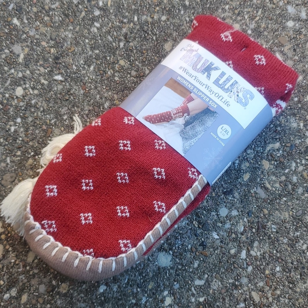 Muk Luks Original Womens Slipper Sox Socks L-XL